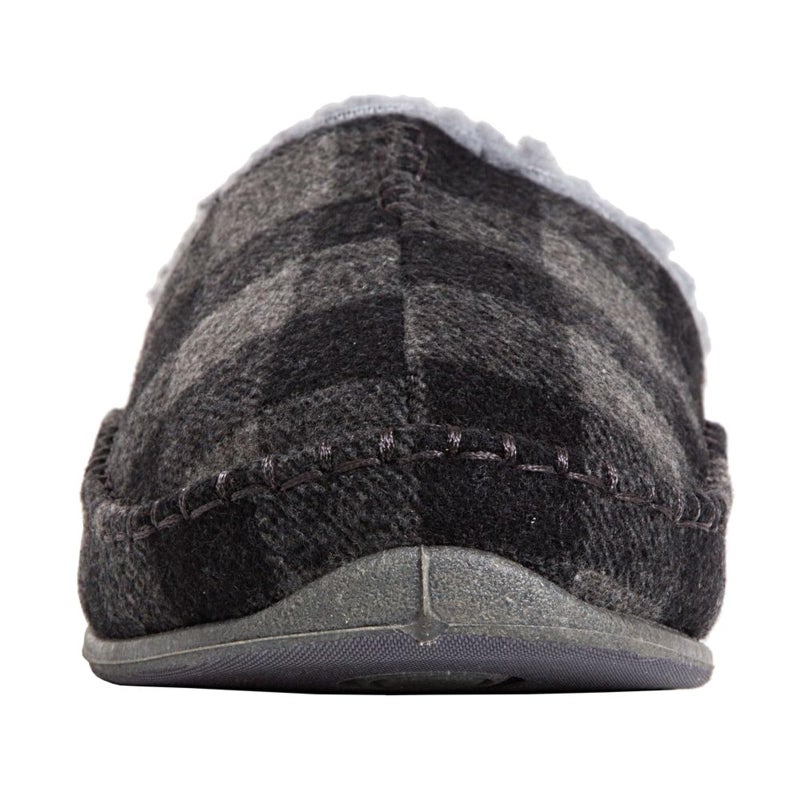 Deer Stags Unisex Nordic Fabric Slipper / Grey/Black Plaid / Men's 10 US / Medium - Image 5